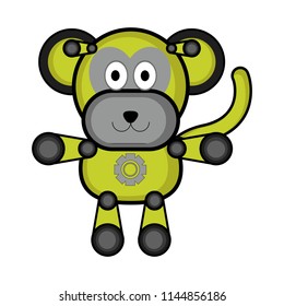 Isolated Stuffed Monkey Toy Icon