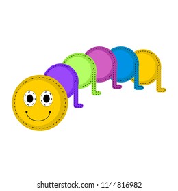 Isolated stuffed worm toy icon