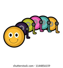 Isolated stuffed worm toy icon