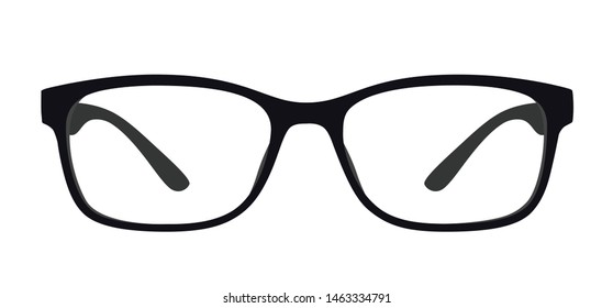 Isolated style eyeglasses with transparent lenses