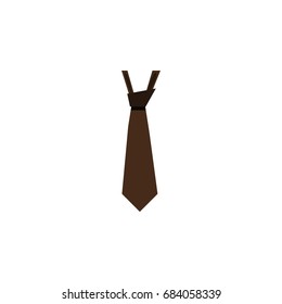 Isolated Style Flat Icon. Tie Vector Element Can Be Used For Tie, Style, Formal Design Concept.