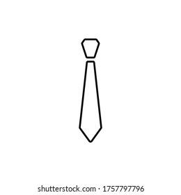 Icono de línea de corbata de estilo aislado en un fondo blanco. Plantilla de vector de diseño