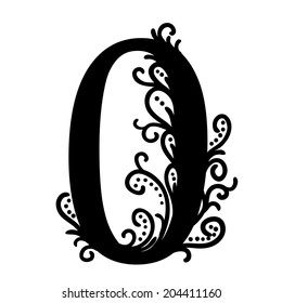Isolated stylized calligraphic illustration. Vector 0.