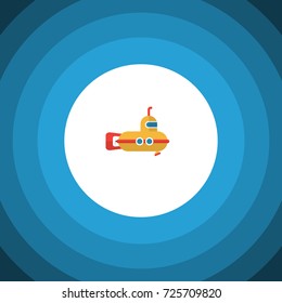 Isolated Submarine Flat Icon. Periscope Vector Element Can Be Used For Periscope, Submarine, Underwater Design Concept.