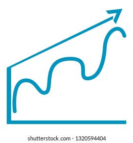 Isolated success business graph. Vector illustration design