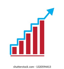 Isolated success business graph. Vector illustration design