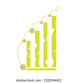 Isolated success business graph. Vector illustration design