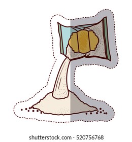 Isolated sugar bag design