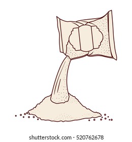 Isolated sugar bag design