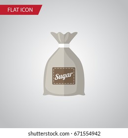 Isolated Sugar Bag Flat Icon. Sack Vector Element Can Be Used For Sugar, Sack, Bag Design Concept.