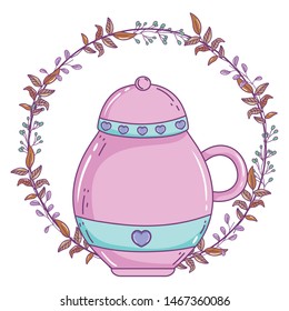 Isolated sugar bowl vector design