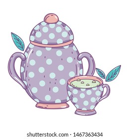 Isolated sugar bowl vector design