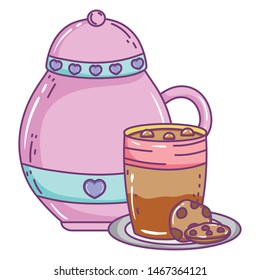 Isolated sugar bowl vector design