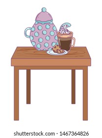 Isolated sugar bowl vector design
