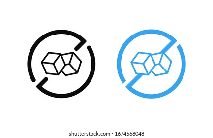 Isolated sugar free icon sign vector design. Diabetic product label.