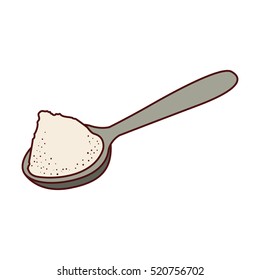 Isolated sugar and shovel design