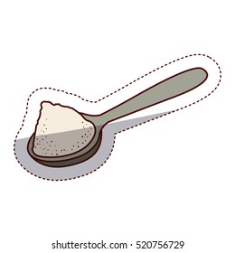 Isolated sugar and shovel design