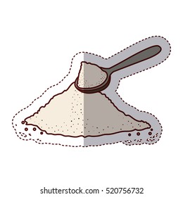 Isolated sugar and shovel design