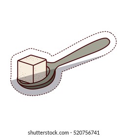 Isolated sugar and shovel design