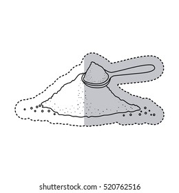 Isolated sugar and spoon design