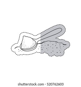 Isolated sugar and spoon design