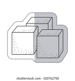 Isolated sugar square design