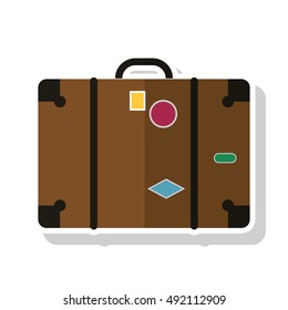 Isolated suitcase of  baggage concept
