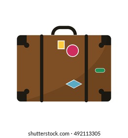 Isolated suitcase of  baggage concept