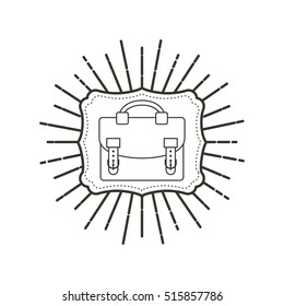 Isolated suitcase of school concept design