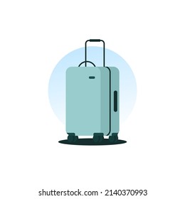 Isolated suitcase simple vector logo design