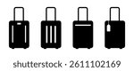 Isolated Suitcase vector icon, Baggage and Luggagesymbol collection, Travel and Journey graphic elements, illustration and Trip Clip art for decoration, Web and Banner (Editable)