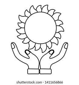 Isolated summer and abstract sun design