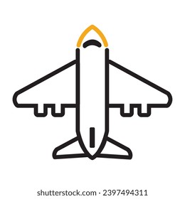 Isolated summer airplane icon Flat design Vector illustration