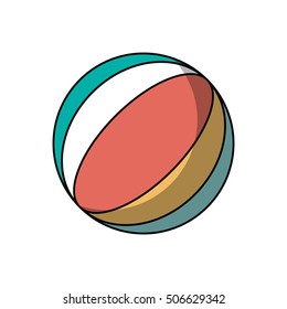 Isolated summer ball design
