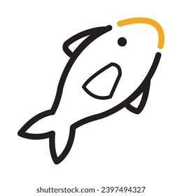 Isolated summer fish icon Flat design Vector illustration