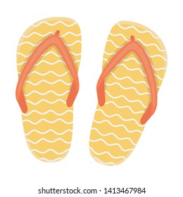 Isolated summer flip flops design vector illustration