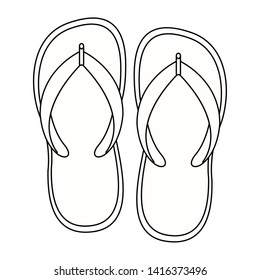 Isolated summer flip flops design