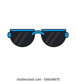 Isolated summer glasses design