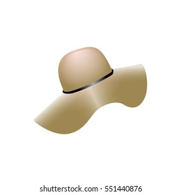 Isolated summer hat on a white background, Vector illustration