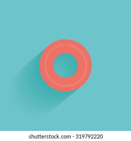 Isolated summer icon on a blue background