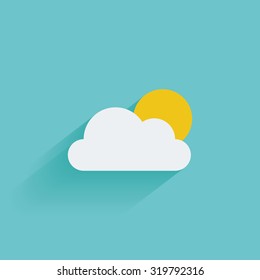 Isolated summer icon on a blue background