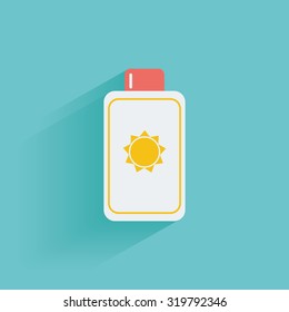Isolated summer icon on a blue background