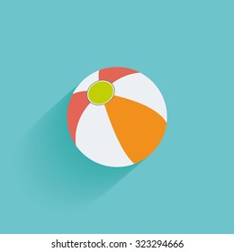 Isolated summer icon on a blue background
