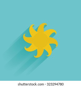 Isolated summer icon on a blue background