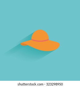Isolated summer icon on a blue background