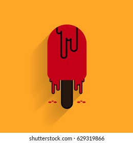 Isolated summer icon on a orange background