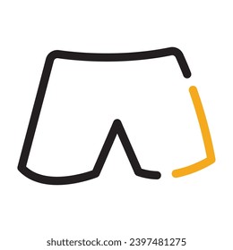 Icono corto de verano aislado diseño plano Ilustración vectorial