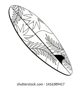 Isolated summer surfboard design vector illustration