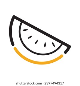 Isolated summer watermelon icon Flat design Vector illustration