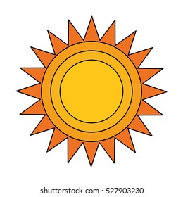 Isolated sun design